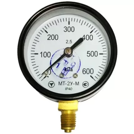 Манометр МТ-2У-М радіальний 600 кПа кл.2.5 М12x1.5