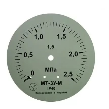 Манометр МТ-3У-М радіальний 2,5 МПа кл.1,5 М20x1,5