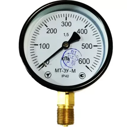 Манометр МТ-3У-М радіальний 600 кПа кл. 1,5 М20x1,5