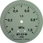 Манометр МТ-2У-М радіальний 1 МПа кл.2,5 М12x1,5