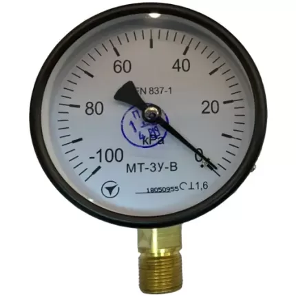 Вакуумметр МТ-3У (-100...0 кПа) кл. 1,5 М20х1,5