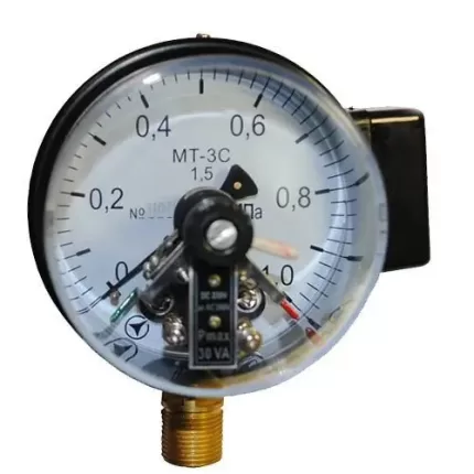 Манометр електроконтактний МТ-3С 1 МПа кл. 1,5 М20x1,5