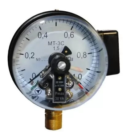 Манометр електроконтактний МТ-3С 100 кПа кл. 1,5 М20x1,5