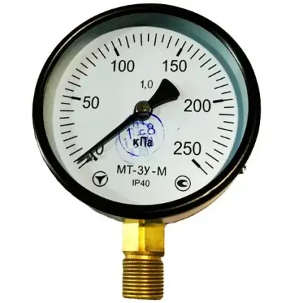 Манометр МТ-3У-М радиальный 250 кПа
