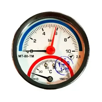Термоманометр МТ-80-ТМ осьовий 10 bar 150°C