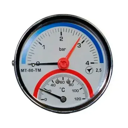 Термоманометр МТ-80-ТМ осевой 4 bar 120°C