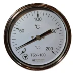 Термометр біметалічний осьовий ТБУ-100/100 кл. 1,5 (0 ... + 200 ° C)