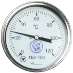 Термометр біметалічний осьовий ТБК-100/50 кл. 1,5 (0...+120°C)
