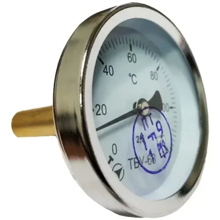 Термометр біметалічний осьовий ТБУ-63/50 кл. 2,5 (0...+120°C)