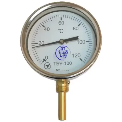 Термометр біметалічний радіальний ТБК-100/50 кл. 1,5 (0 ... + 120 ° C)