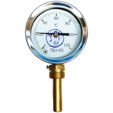 Термометр біметалічний радіальний ТБУ-63/50 кл. 1,5 (0 ... + 120 ° C)