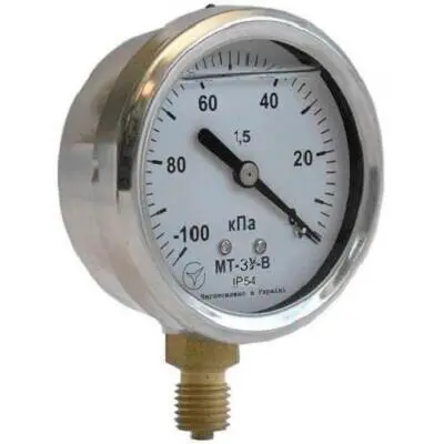 Вакуумметр гліцериновий МТ-3У (-100 ... 0 кПа) кл. 1,5 М20х1,5