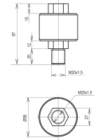 Роздільник мембранний РМ-21 40 МПа М20х1,5