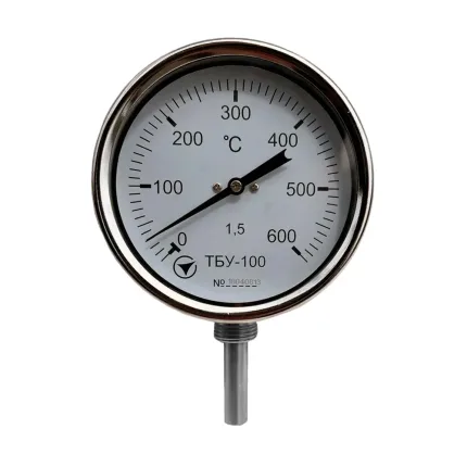 Термометр біметалічний радіальний ТБУ-100 нержавійка